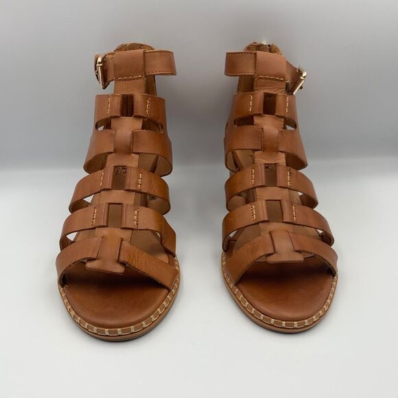 PIKOLINOS Blanes Heeled Block Sandals With Zipper Brandy/Brown Size 9-9.5 - Picture 4 of 12